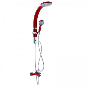 HL-2417R Shower Panel Tower System Al Multi-Function Shower Panel with Spout Rainfall Waterfall Massage Jets Tub Spout Hand Shower for Home Hotel Resort