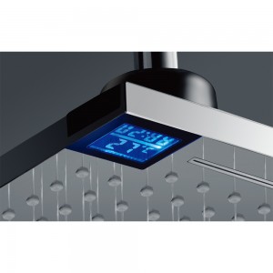 3F169 New Design 3 function Sensor Rain Shower Head timing and water temperature screen for Bathroom