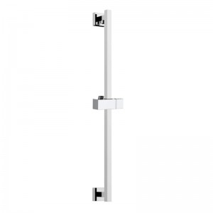 SR-4D/SR-4DWM 27.6 Inch Brass Square Designed Shower Slider Bar With Adjustable Shower Bracket ,Surface Chromed