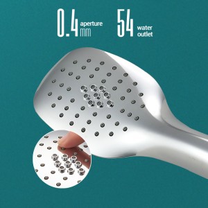 1F1078 Single Function Streamlined Design Handle Shower Mirror Chrome