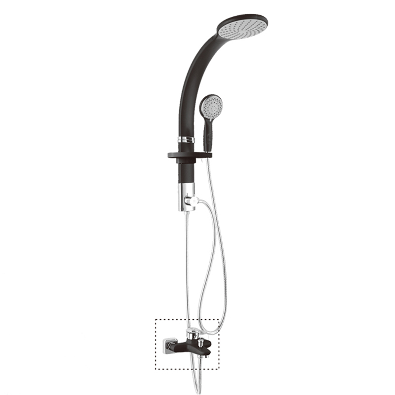 HL-2422B Wall Mounted System Al Multi-Function Shower Panel with Rainfall Waterfall Massage Jets , Hand Shower for Home Hotel Resort