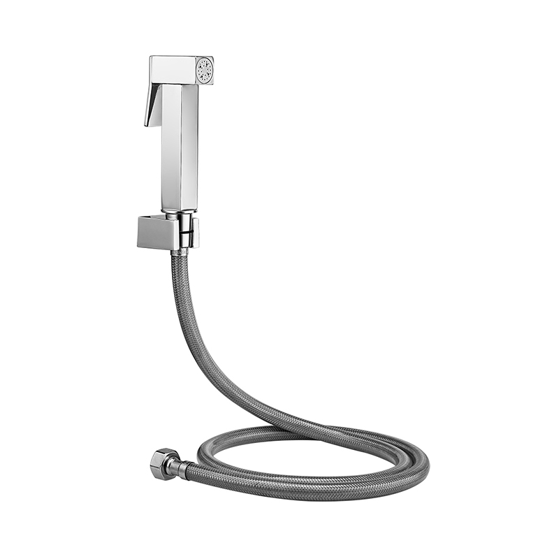 1F0130 Single Function Brass High Pressure Toilet Spray Bidet Handheld Shattaf With Holder And Hose For Bathroom
