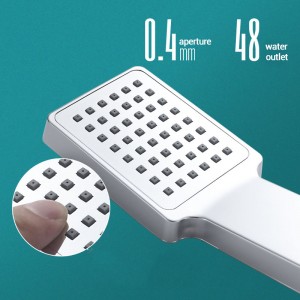 1F1748-1 Single Setting Square Modern Plastic Hand Shower,Surface Chromed