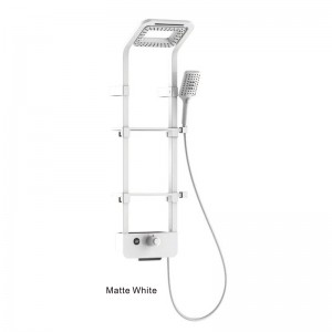 HL-2492 HUALE New Design Wall Mounted Shower Panel with modern rain shower head and Hydro-Powered Temperature Display for bathroom