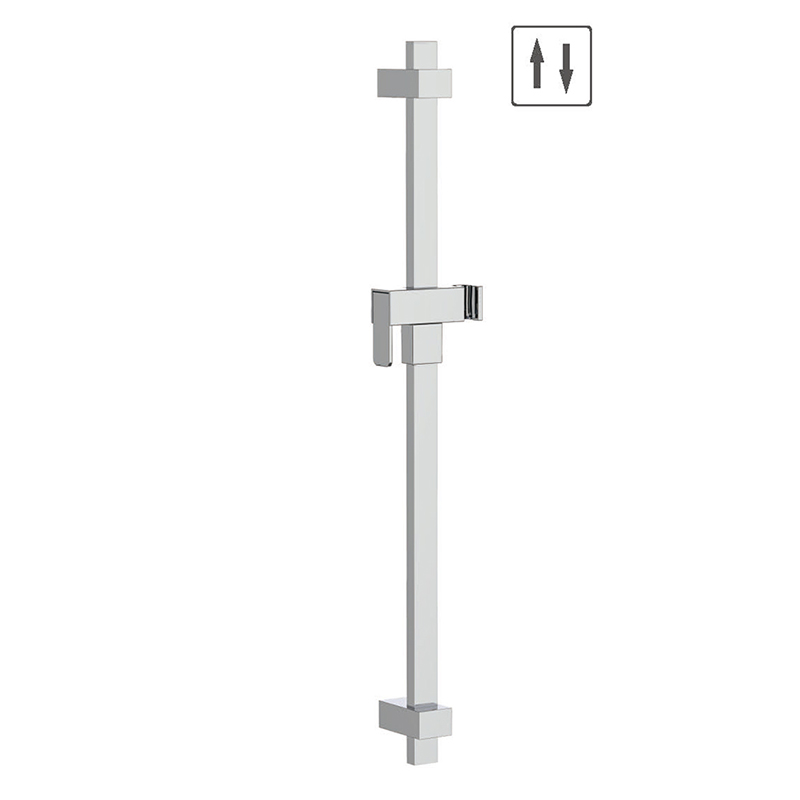 SR-23 30 Inch Stainless Steel Square Modern Matte Black Shower Slider Bar With Adjustable Handheld Shower Bracket For Bathroom