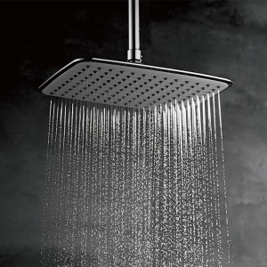 1F652 Luxury High Pressure ABS Chromed Rectangle Overhead Shower head For Bathroom