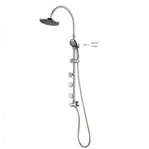 HL-3140  Brass multi Function Chromed Shower Column Set  for Bathroom