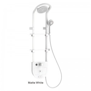 HL-2491 HUALE New Design Modern Shower Panel with 2 Trays for storage and Hydro-Powered Temperature Display  for bathroom