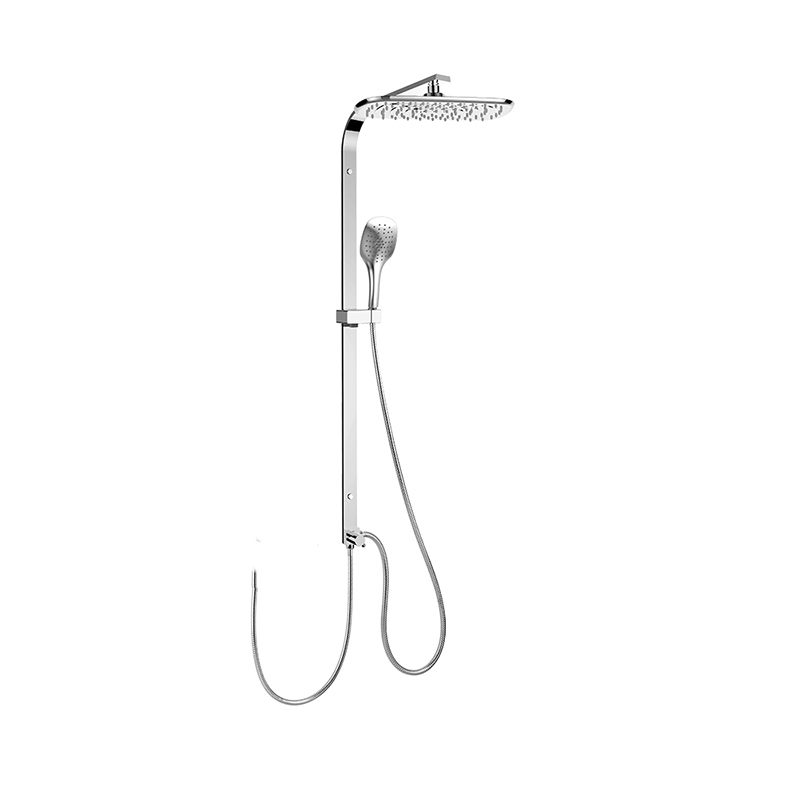 1TG Brass multi Function Shower Column Set Sits flush against the wall including rain shower and hand shower  for Bathroom