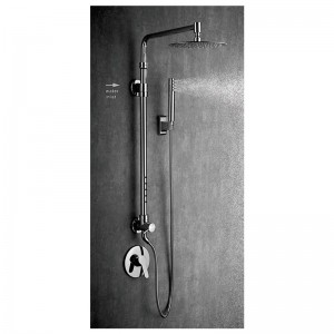 HL-3152 Stainless Steel 304 multi Function Chromed Shower Column Set including rain shower ,handheld shower and spray massage for Bathroom