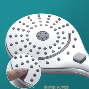 3F8808 ABS three setting rainfall  handheld shower head big spray jet shower head for bathroom